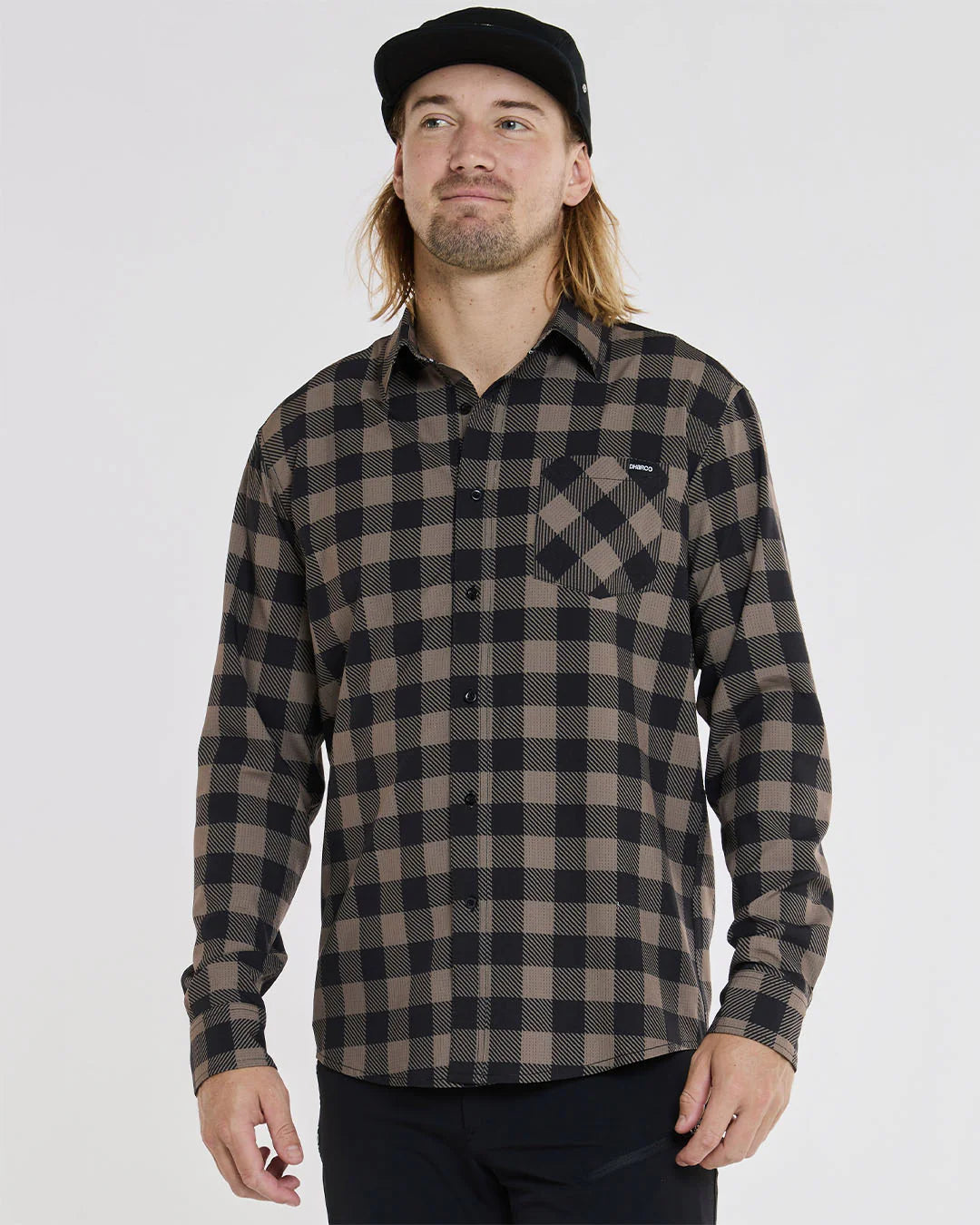 DHaRCO Mens Long Sleeve Button Up