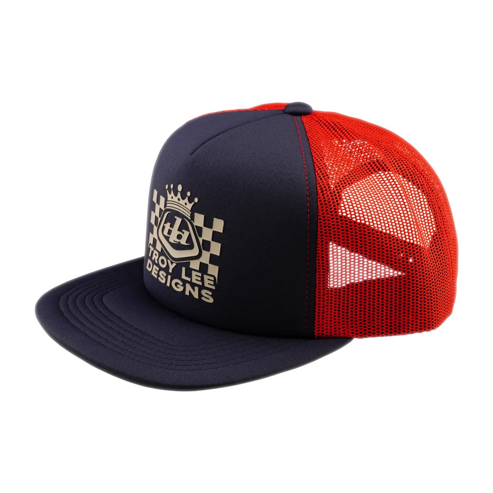 Troy Lee Designs Friday Night Trucker SnapBack Hat Red/Indigo