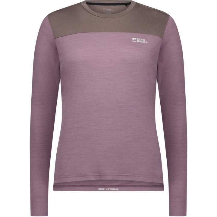 Womens Diversion Bike Jersey LS ALU Mauve / Iron Medium