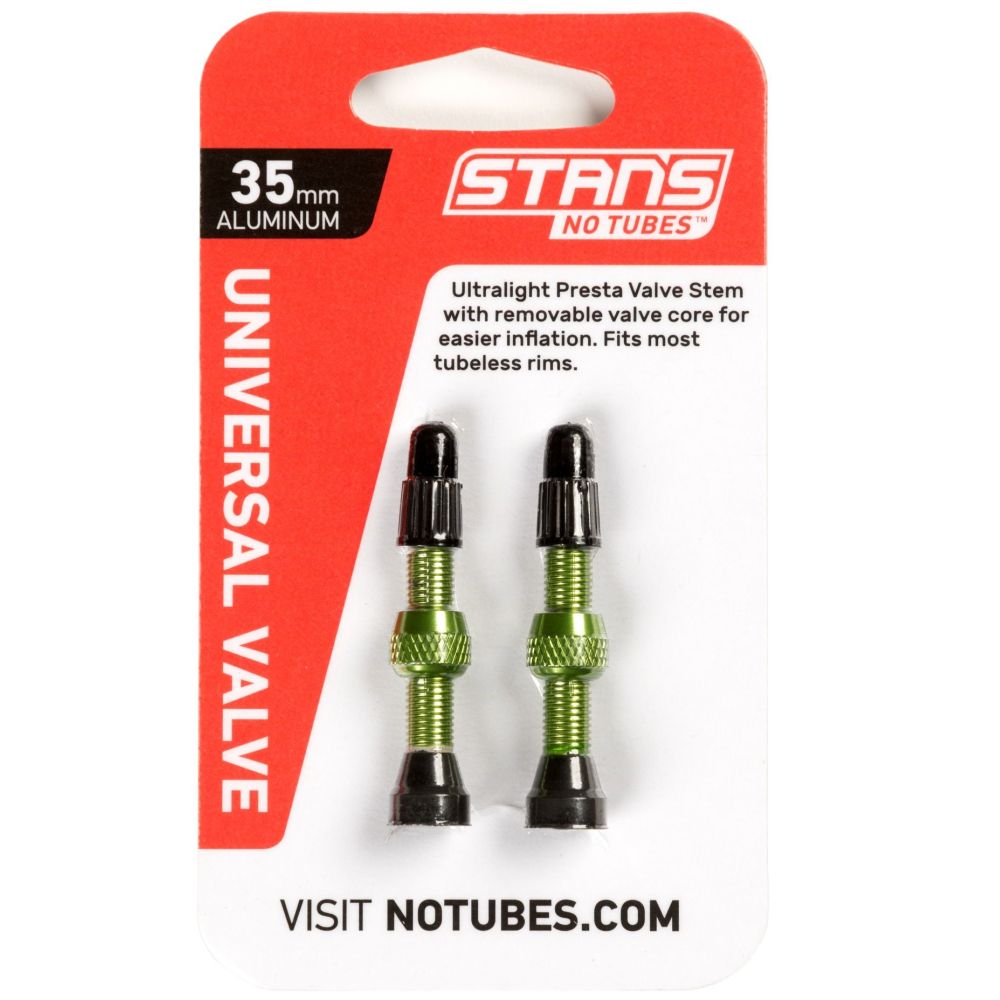 Stan's No Tubes 35mm Alloy Universal Valve Stem 1-Pair  Blue