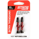 Stan's No Tubes 35mm Alloy Universal Valve Stem 1-Pair  Blue