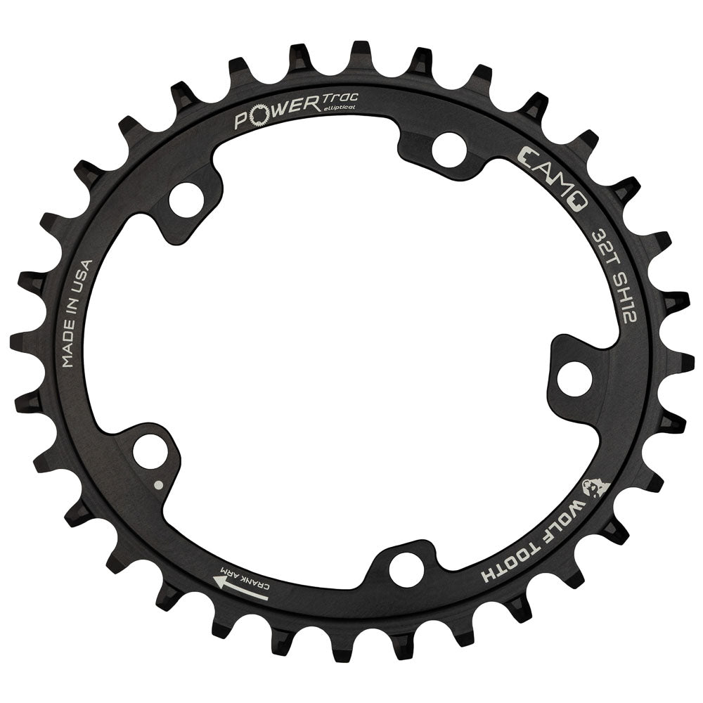 Camo Oval Drop-Stop Chainring