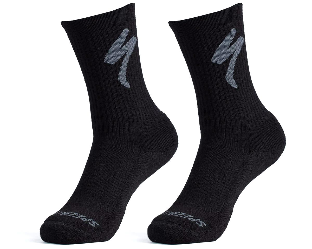 Specialized Merino Midweight Tall Logo Sock Black