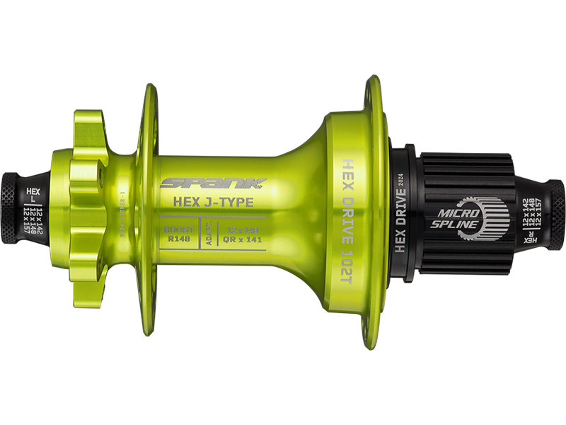 HEX-_J-TYPE_Boost_R148_Microspline_Hub_Green