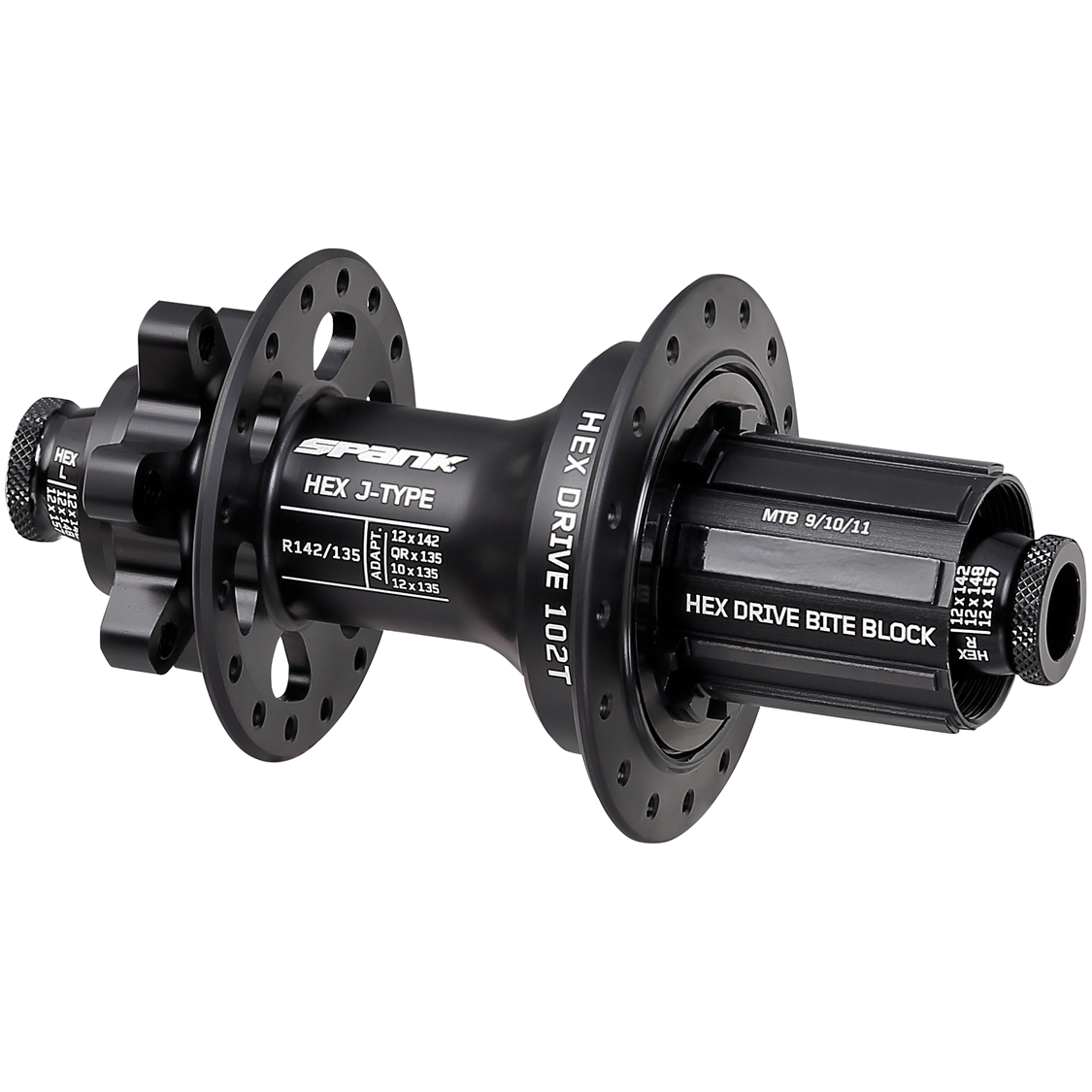 Spank Rear Hex Drive J-Type Hub 135-142